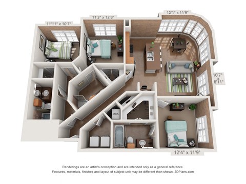 bedroom floor plan an open concept layout with a lot of natural light